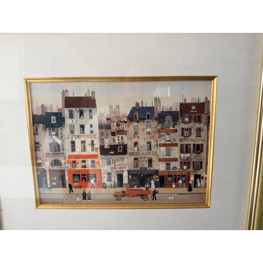 Michel Delacroix Vintage Paris Street Scene Art Print